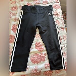 Adidas black cropped leggings/tights
